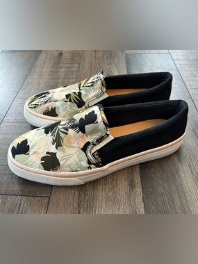 Keds Women’s Jump Kick Palm Tree Print Canvas Slip-on Sneakers Size 9.5